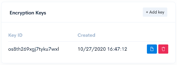 API Encryption Keys