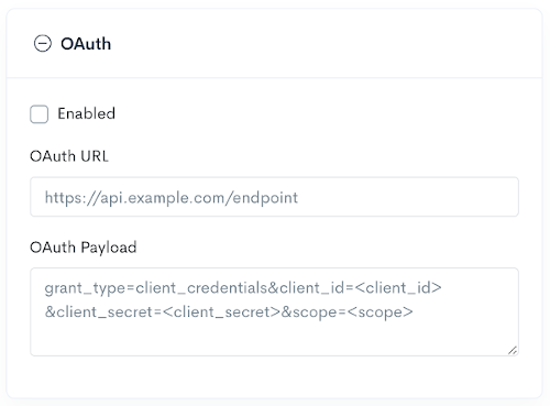 Webhook Oauth